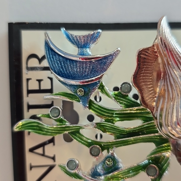 NAPIER BRAND BEAUTIFUL TROPICAL SCENE FASHION JEWELRY PIN/BROOCH - Picture 5 of 12